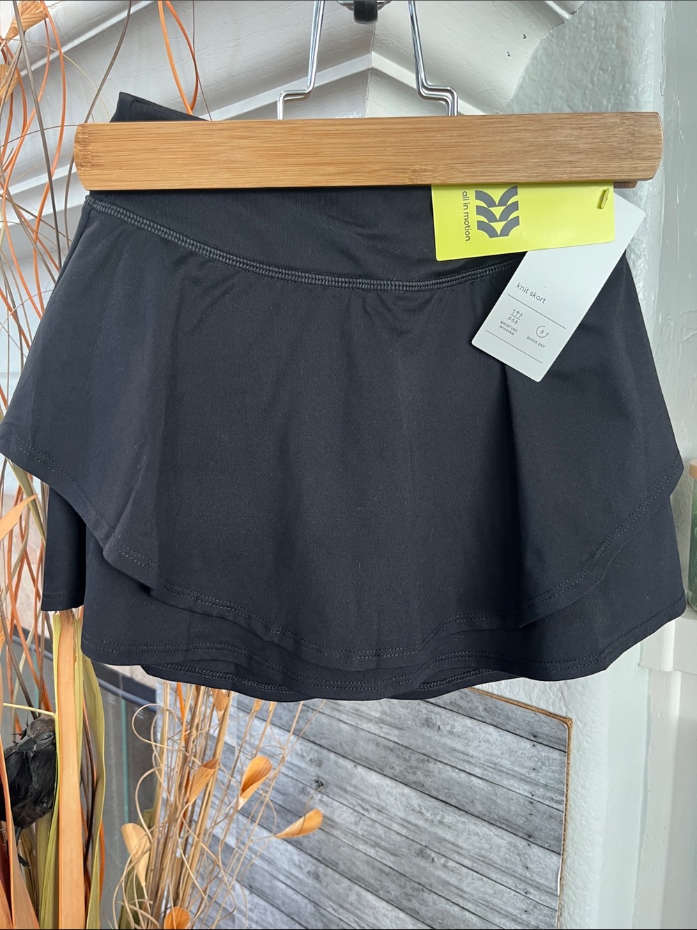 all in motion Black Layered Athletic Skort
